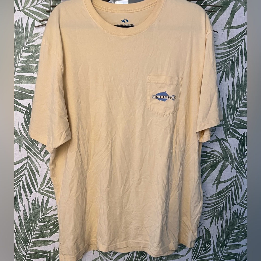 Fish Hippie Mens Pocket T size 2XL